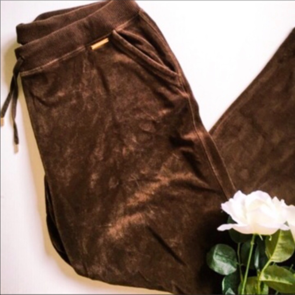 Michael Kors Brown Velour Joggers